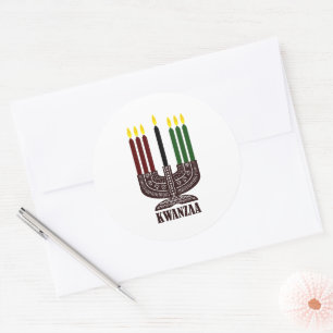 Sticker Rond Joyeux Kwanzaa