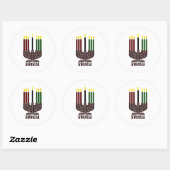 Sticker Rond Joyeux Kwanzaa (Feuille)