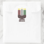 Sticker Rond Joyeux Kwanzaa (Sac)