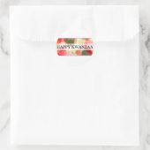 Sticker Rond joyeux kwanzaa (bokeh) (Sac)