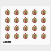 Sticker Rond Joyeux Kwanzaa Bokeh Kinara (Feuille)