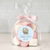 Sticker Rond Joyeux lapin de Pâques rose