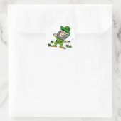 Sticker Rond Joyeux Leprechaun (Sac)