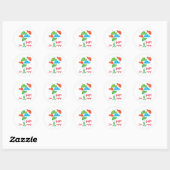Sticker Rond Joyeux Liver versaire Transplant Ballons Classic R (Feuille)