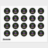 Sticker Rond Joyeux Mardi Gras Anniversaire Mardi Gras Escadron (Feuille)