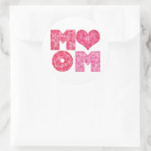 Sticker Rond Joyeux Mère de Fête Maman Alphabet (Sac)