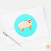 Sticker Rond Joyeux mouton (Enveloppe)