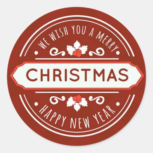 Sticker Rond Joyeux Noël (Devant)