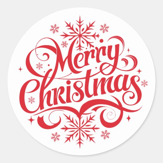 Sticker Rond Joyeux Noël (Devant)