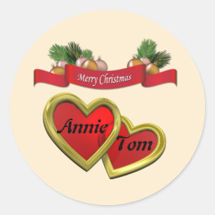 Sticker Rond Joyeux Noël