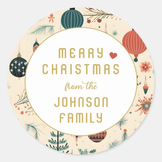 Sticker Rond Joyeux Noël ! (Devant)