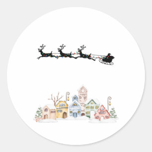 Sticker Rond Joyeux Noël