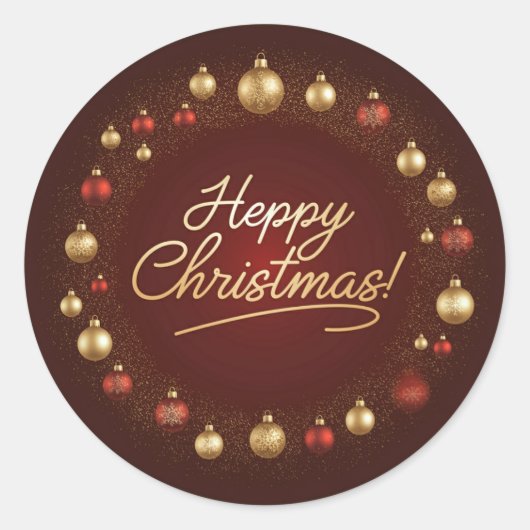 Sticker Rond Joyeux Noël (Devant)