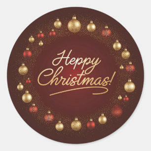 Sticker Rond Joyeux Noël