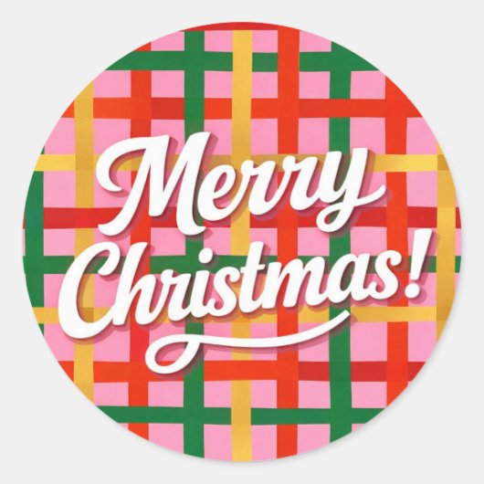 Sticker Rond Joyeux Noël (Devant)