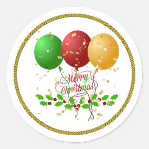 Sticker Rond Joyeux Noël