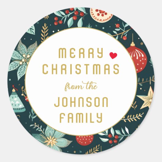 Sticker Rond Joyeux Noël ! (Devant)