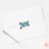 Sticker Rond Joyeux Noël (Enveloppe)