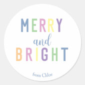 Sticker Rond Joyeux Noël (Devant)