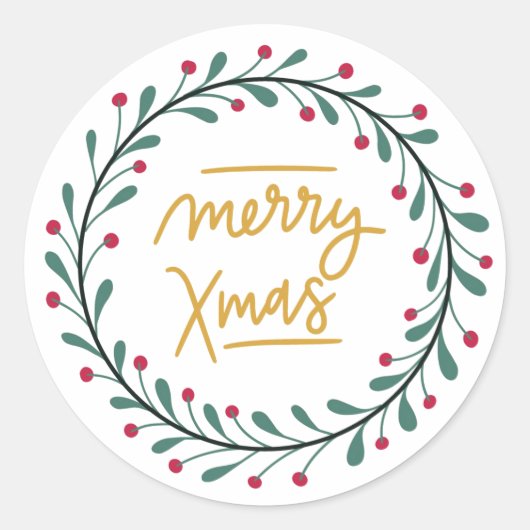 Sticker Rond Joyeux Noël (Devant)