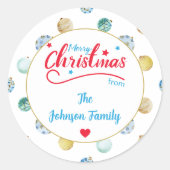 Sticker Rond Joyeux Noël (Devant)