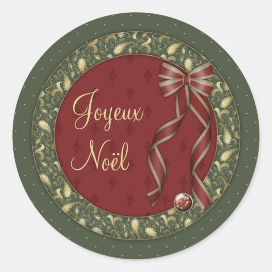 Sticker Rond Joyeux Noel (Devant)