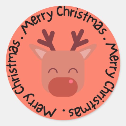 Sticker Rond Joyeux Noël (Devant)