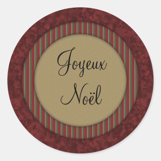 Sticker Rond Joyeux Noël (Devant)