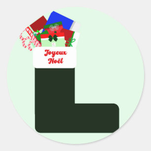 Sticker Rond Joyeux Noel