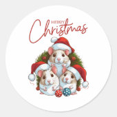 Sticker Rond Joyeux Noël (Devant)