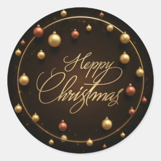 Sticker Rond Joyeux Noël
