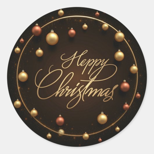 Sticker Rond Joyeux Noël (Devant)