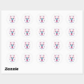 Sticker Rond joyeux noël (Feuille)