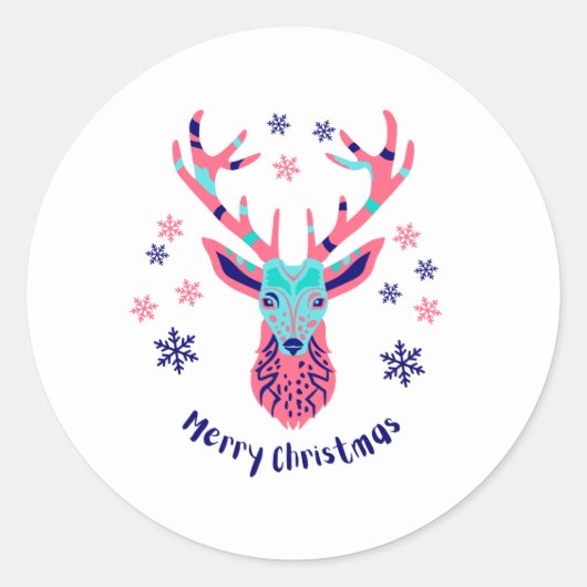 Sticker Rond joyeux noël (Devant)