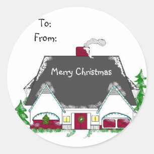 Sticker Rond Joyeux Noël