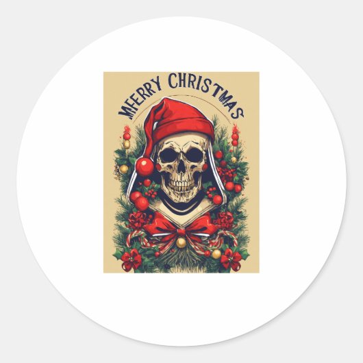 Sticker Rond Joyeux Noël (Devant)