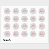 Sticker Rond Joyeux Noël (Feuille)