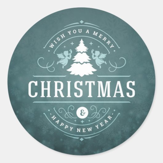 Sticker rond Joyeux Noël (Devant)