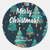Sticker Rond Joyeux Noël (Devant)