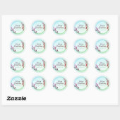Sticker Rond Joyeux Noël (Feuille)