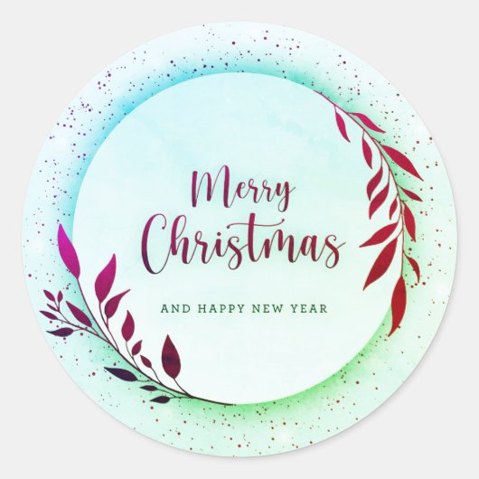 Sticker Rond Joyeux Noël (Devant)