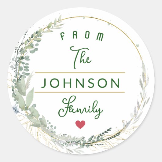 Sticker Rond Joyeux Noël (Devant)