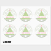 Sticker Rond Joyeux Noël (Feuille)