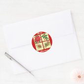 Sticker rond Joyeux Noël (Enveloppe)