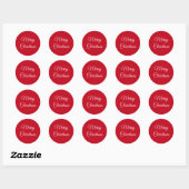 Sticker Rond Joyeux Noël (Feuille)