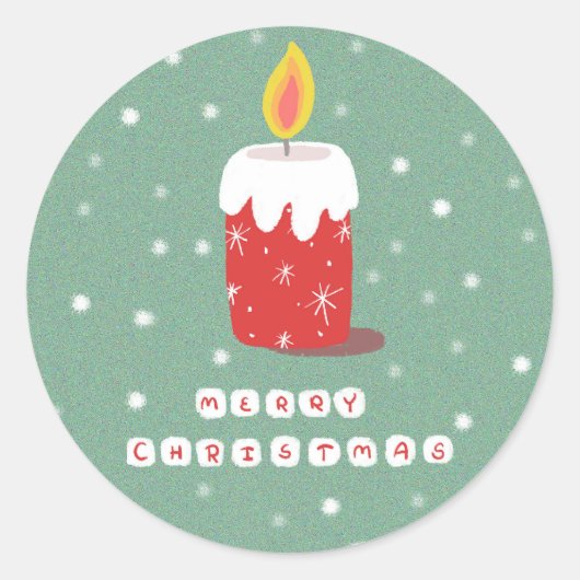 Sticker Rond Joyeux Noël (Devant)