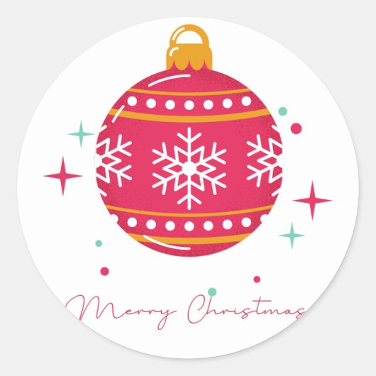 Sticker Rond Joyeux Noël (Devant)