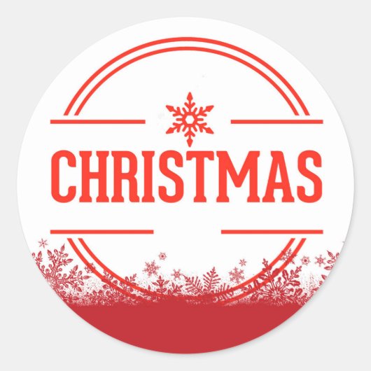 Sticker Rond Joyeux Noël (Devant)