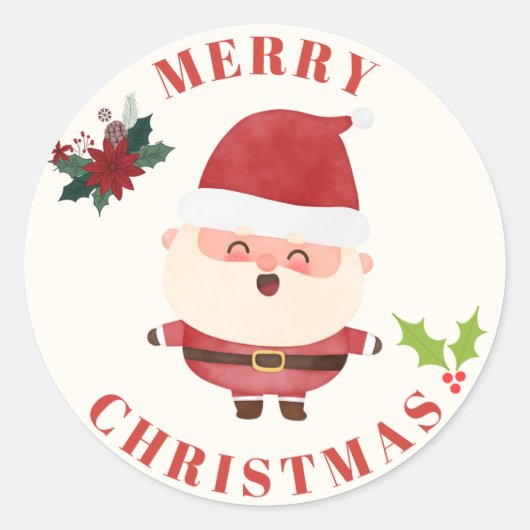 Sticker Rond Joyeux Noël (Devant)