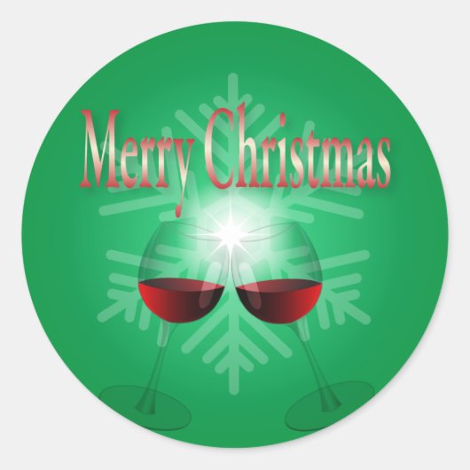 Sticker Rond Joyeux Noël (Devant)